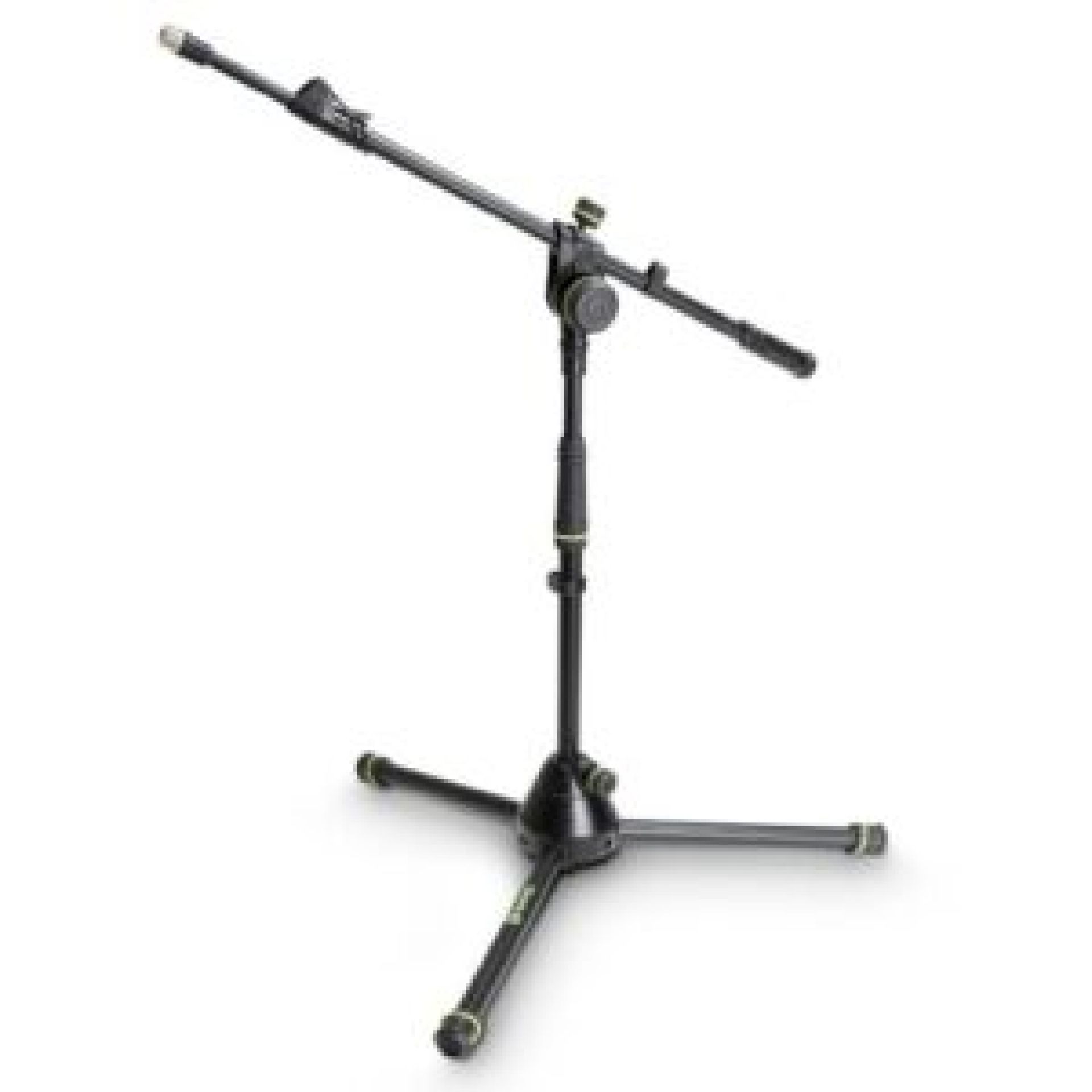 Gravity MS4222B – Short Microphone Stand with Folding Tripod Base and 2-Point Adjustment Telescoping Boom
