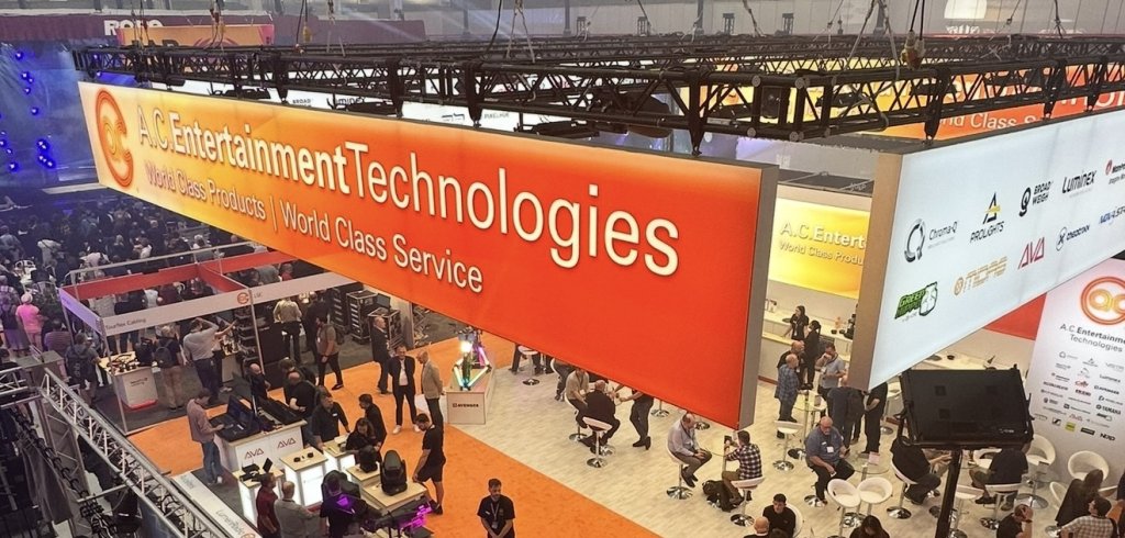 Birdseye view of A.C. Entertainment Technologies Plasa Show Stand.