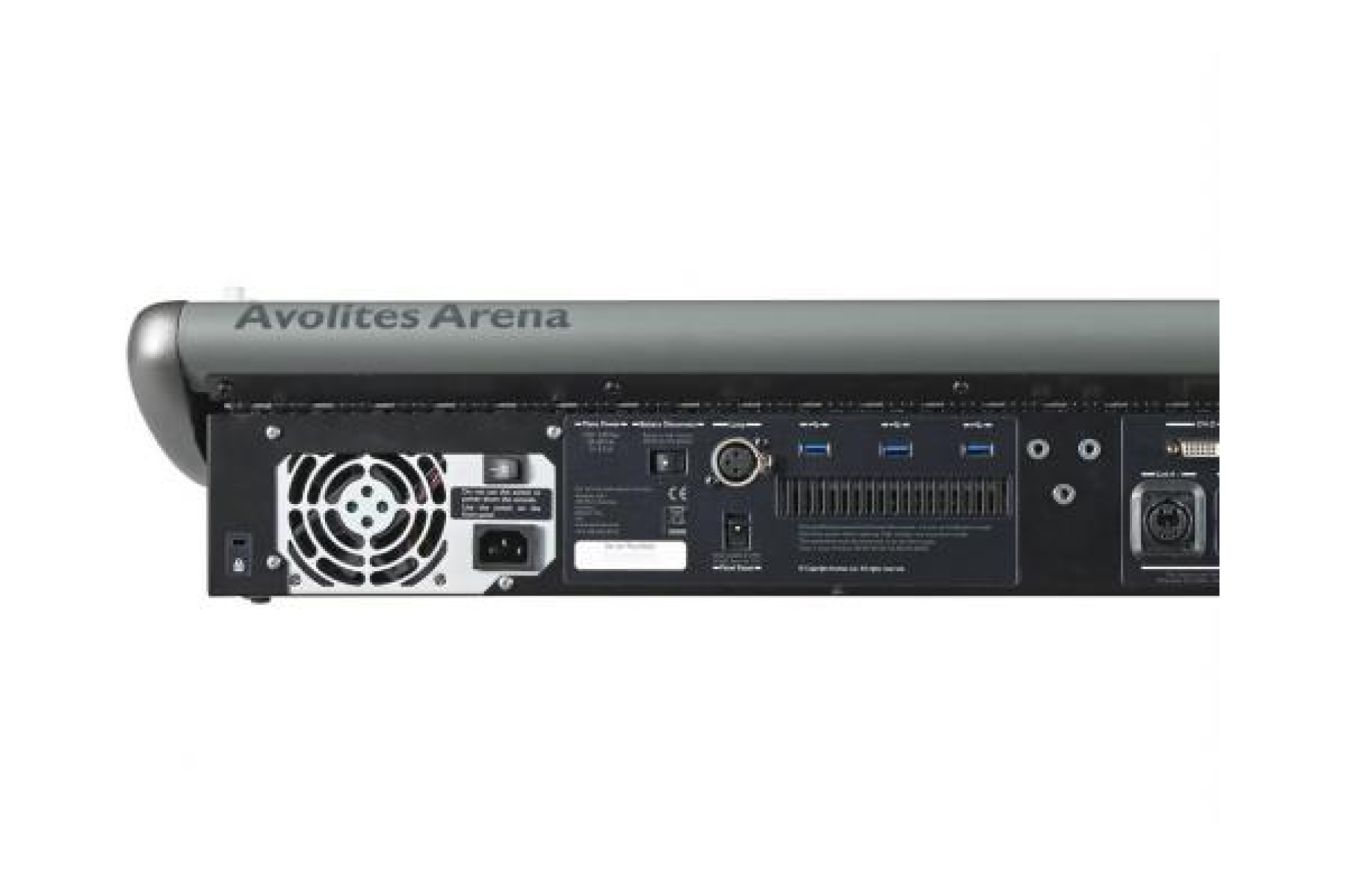 Avolites Arena professional lighting controller - back left side | AC-ET