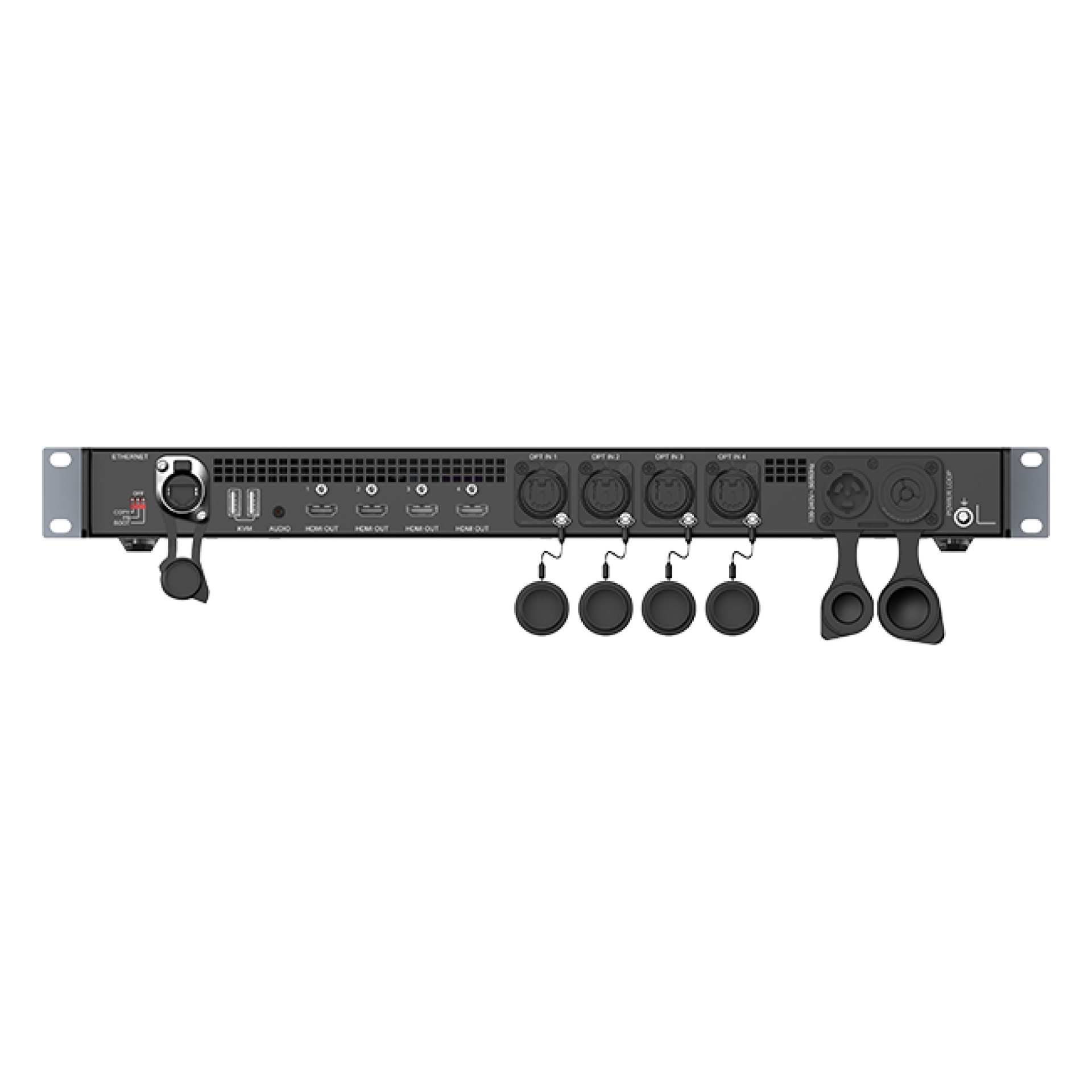 PIXELHUE EP4 Pro - back view, ports open