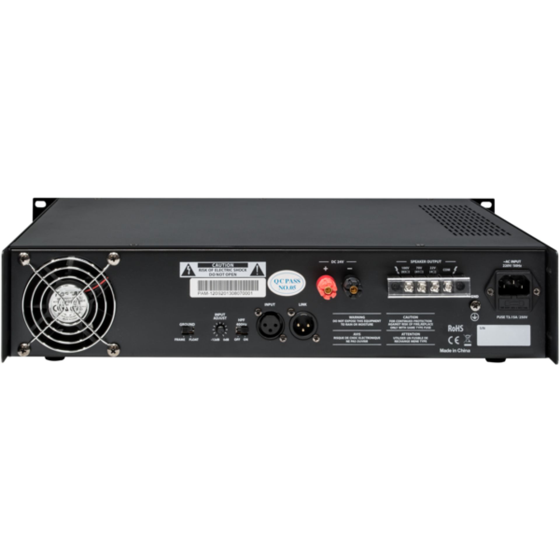 ProAudio Low Impedance Amplifier PA120T-rear