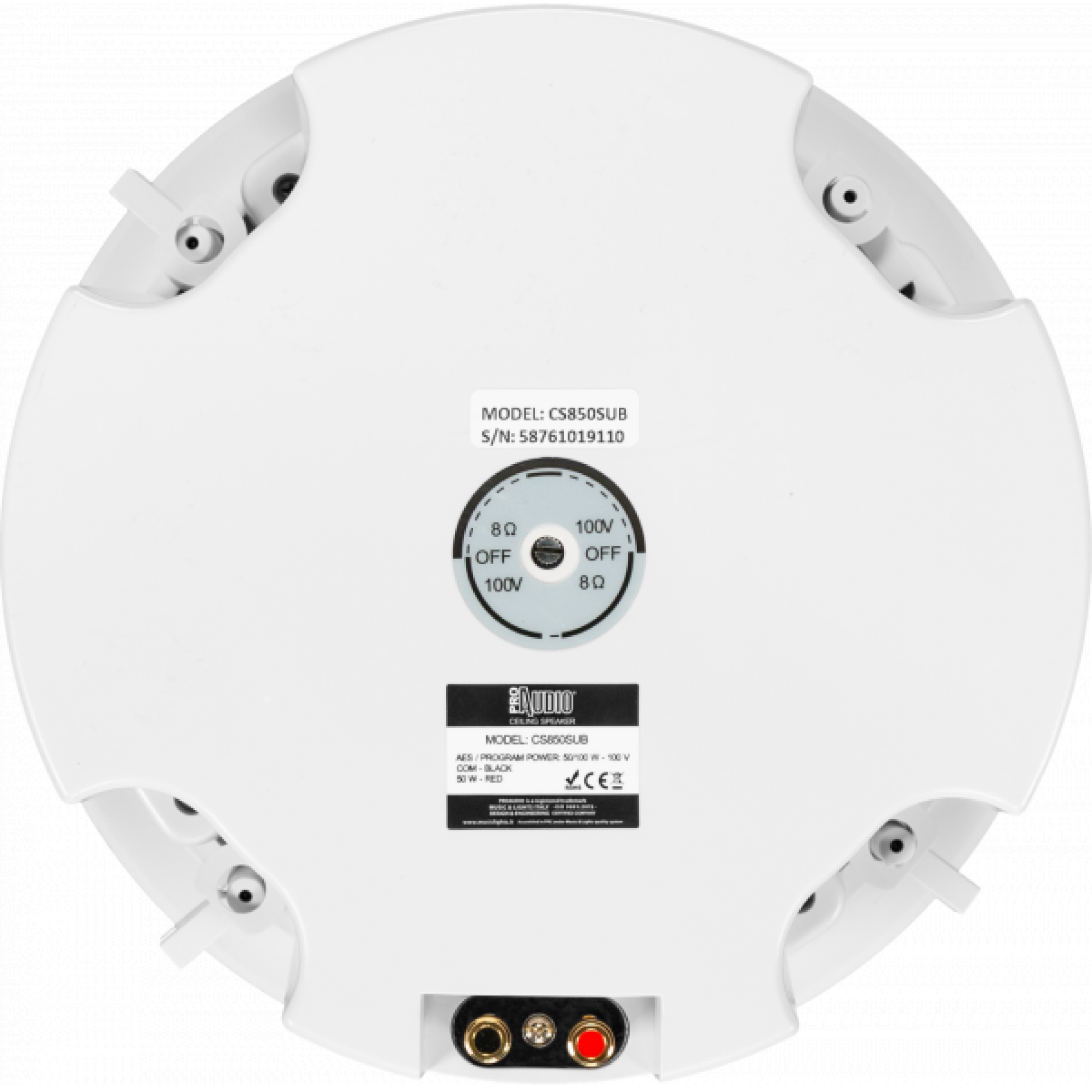ProAudio Ceiling Speaker CS850SUB-rear