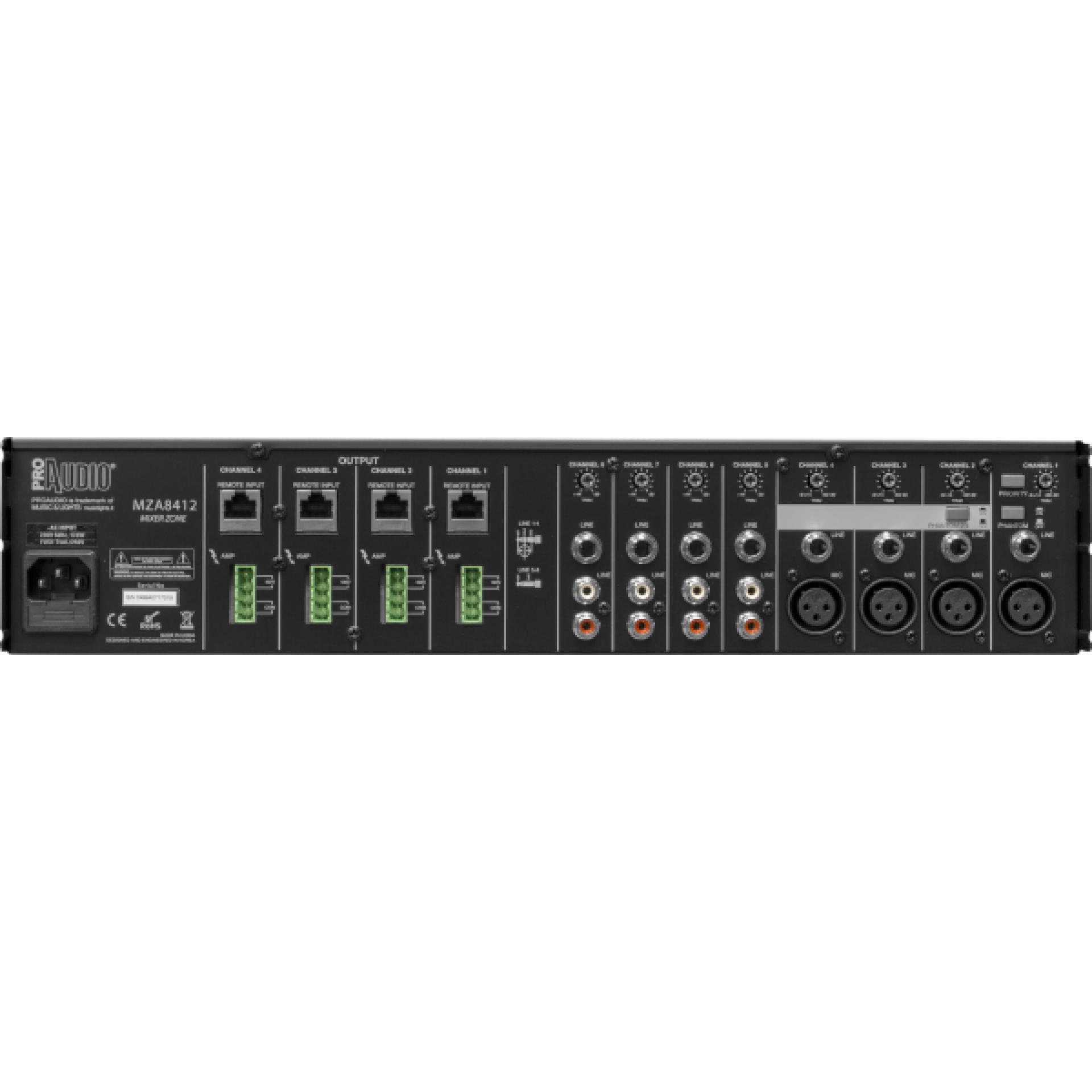ProAudio Amplifier MZA8412-rear