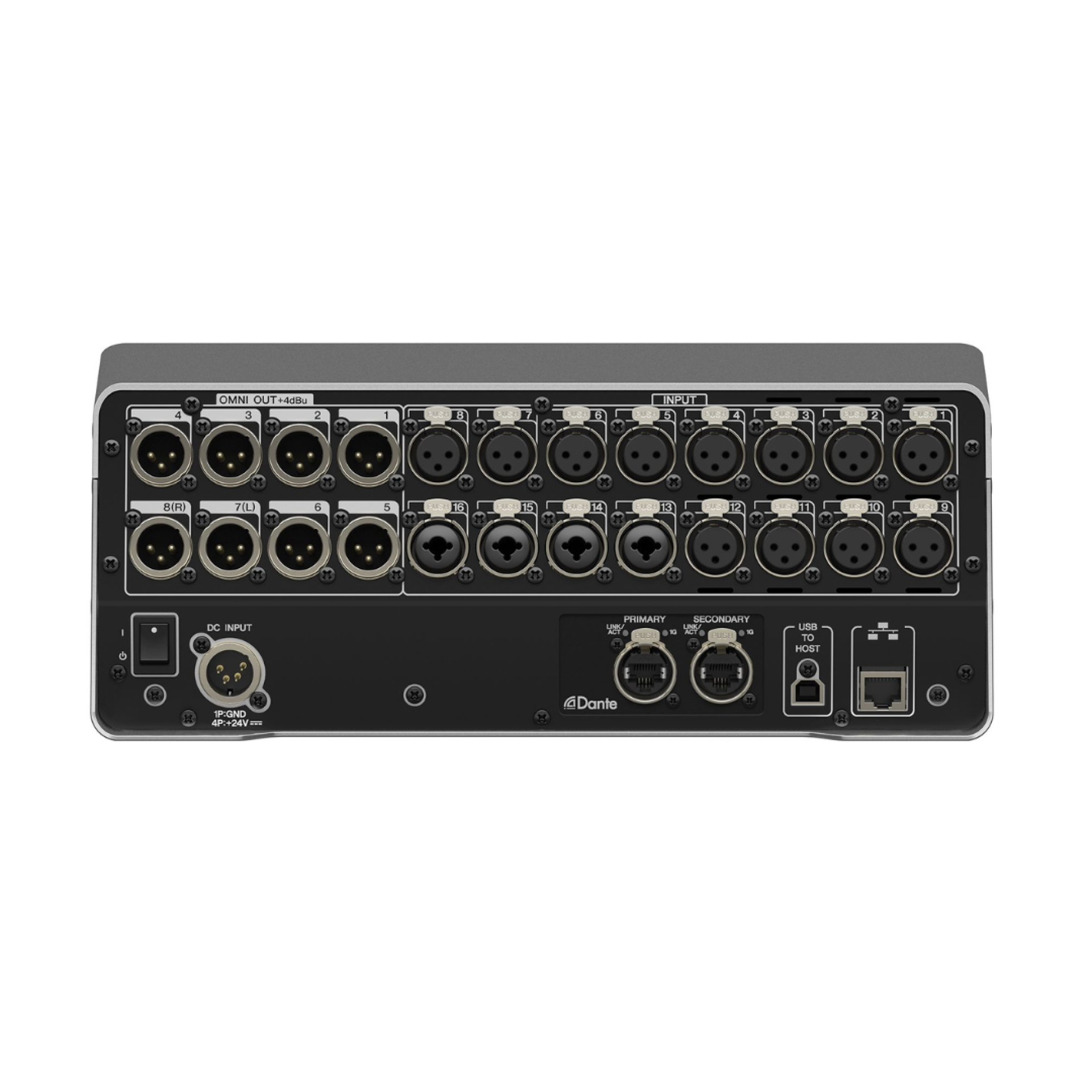 Yamaha DM3 Dante Digital Mixer - rear